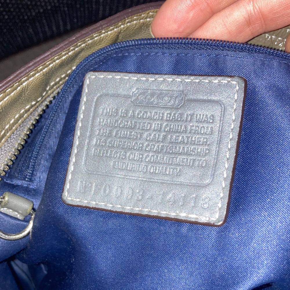 🌹4FER COACH MADISON CALF LEATHER OLIVE GREEN SHINY SATCHEL BAG. 2009 BUNDLE - Picture 11 of 14